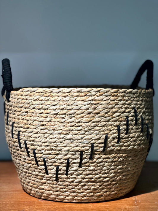 Canasto Decorativo con Asas Forradas