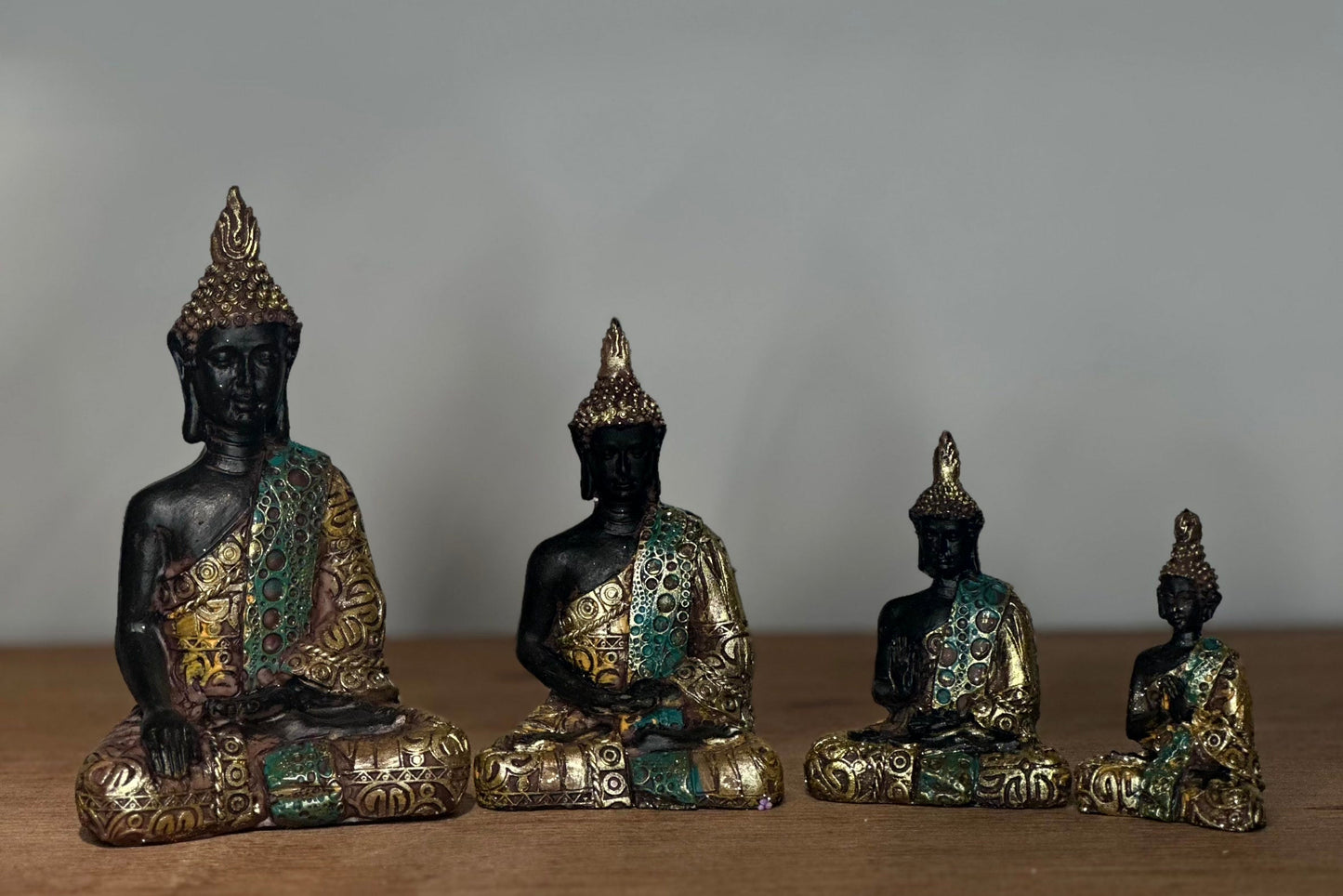 Pack Figuras Decorativas Buda Multicolor (Set de 4)