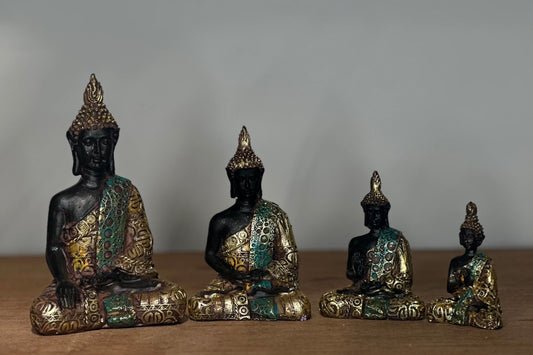 Pack Figuras Decorativas Buda Multicolor (Set de 4)