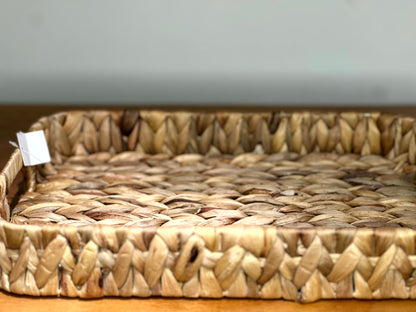 Bandeja Rectangular Trenzada de Fibra Natural