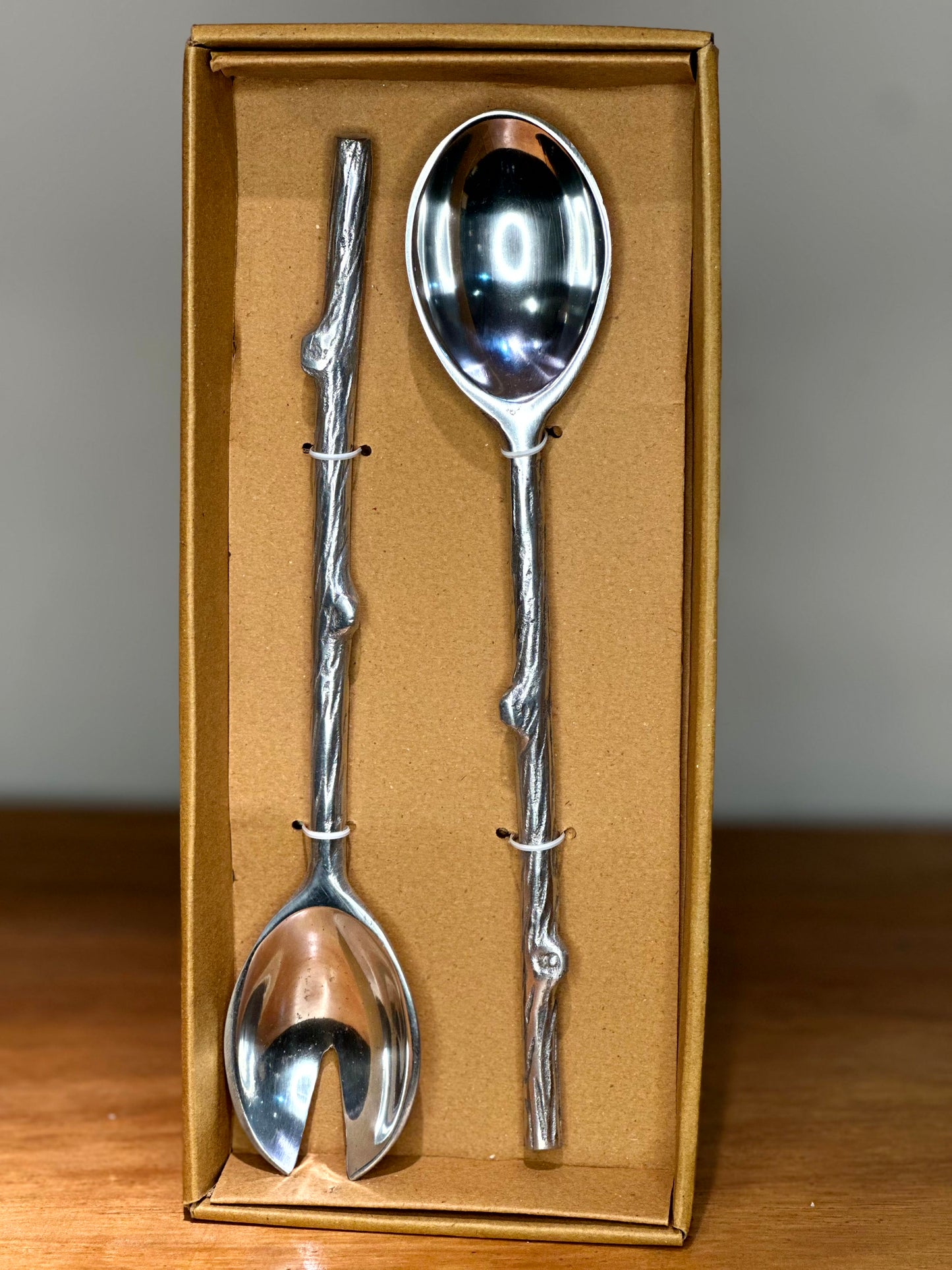 Set de Cucharas Ensaladeras con Mango Texturizado – Pack x2