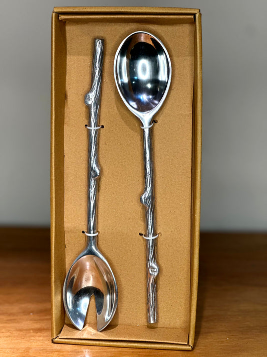 Set de Cucharas Ensaladeras con Mango Texturizado – Pack x2