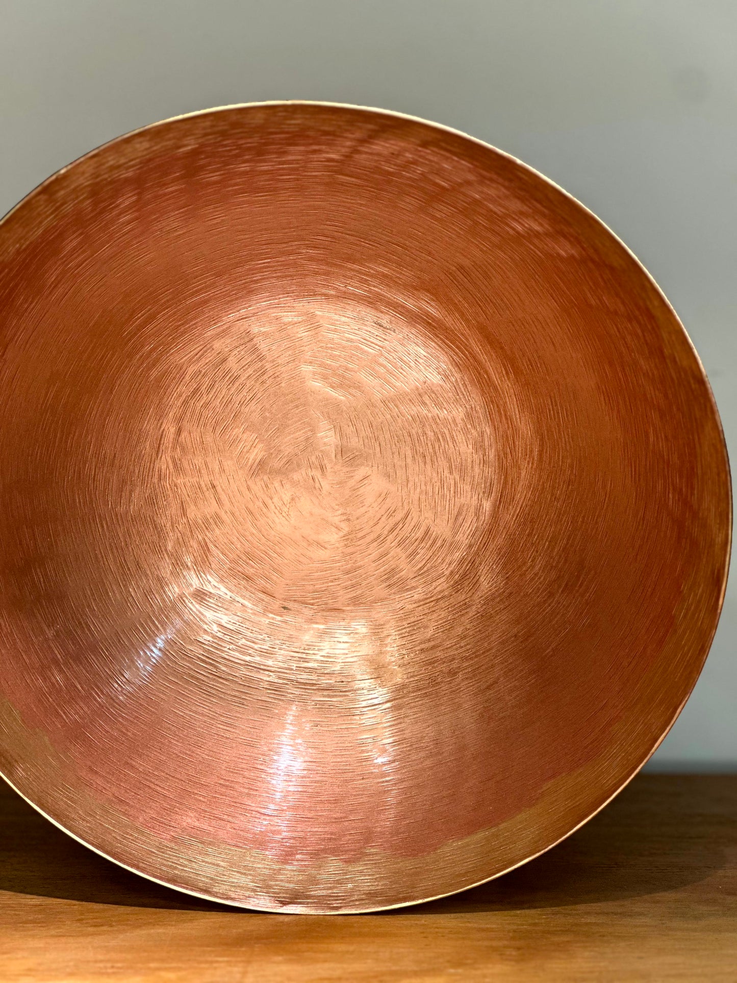 Bowl Decorativo Martillado en Cobre
