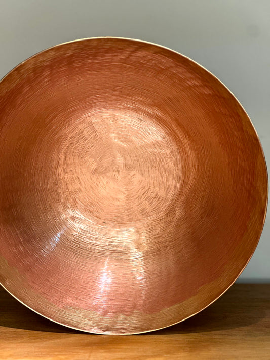 Bowl Decorativo Martillado en Cobre