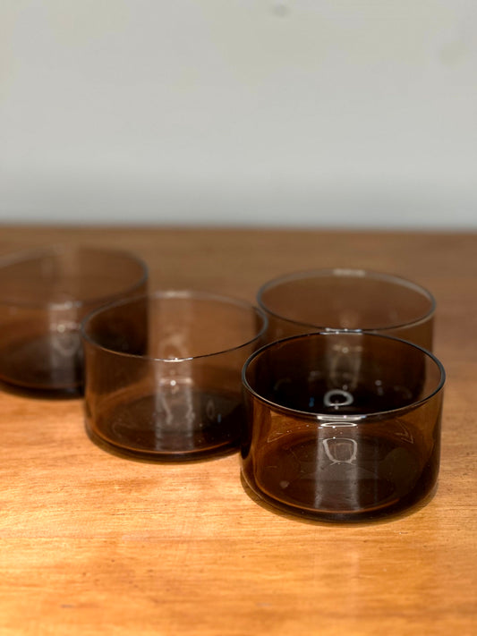 Set de Vasos de Vidrio Café Ámbar – Pack x4