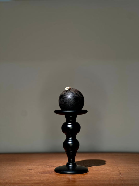 Candelabros Negros para Vela Ancha – 2 Tamaños