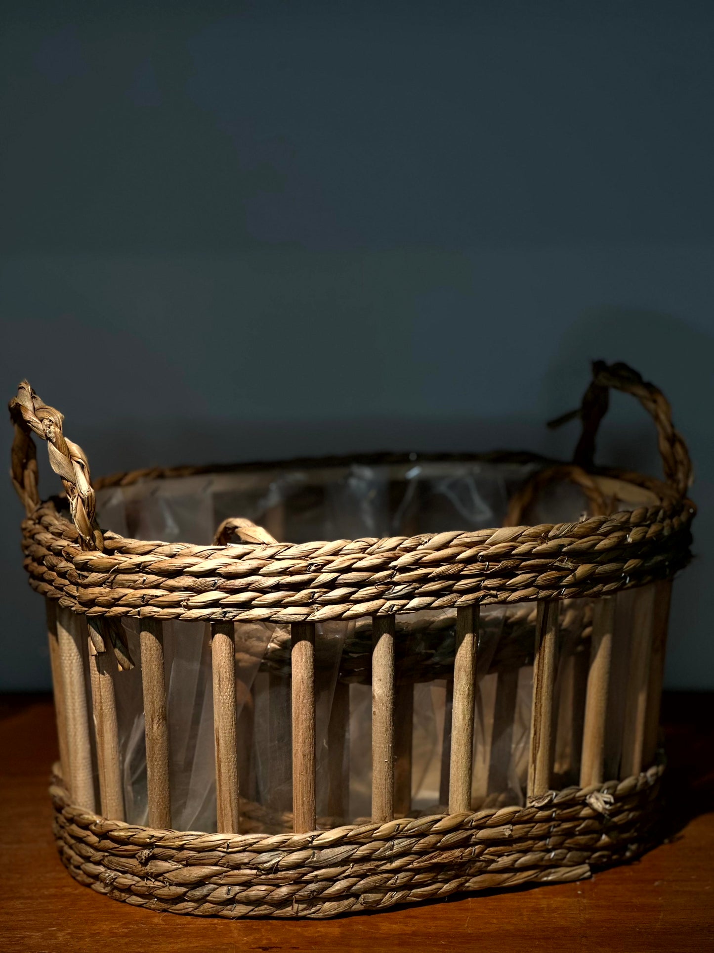 Canasto Madera Forro Interior- 2 Tamaños