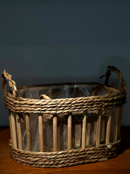 Canasto Madera Forro Interior- 2 Tamaños