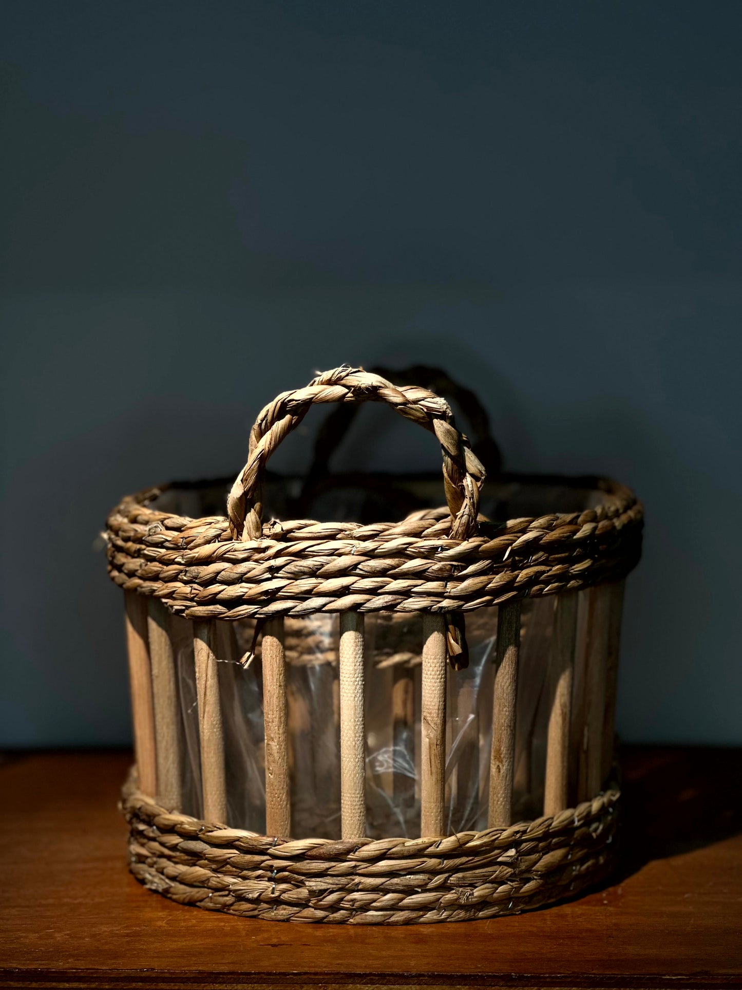 Canasto Madera Forro Interior- 2 Tamaños