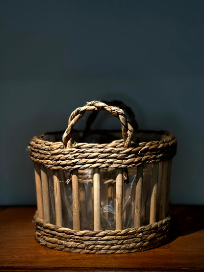 Canasto Madera Forro Interior- 2 Tamaños