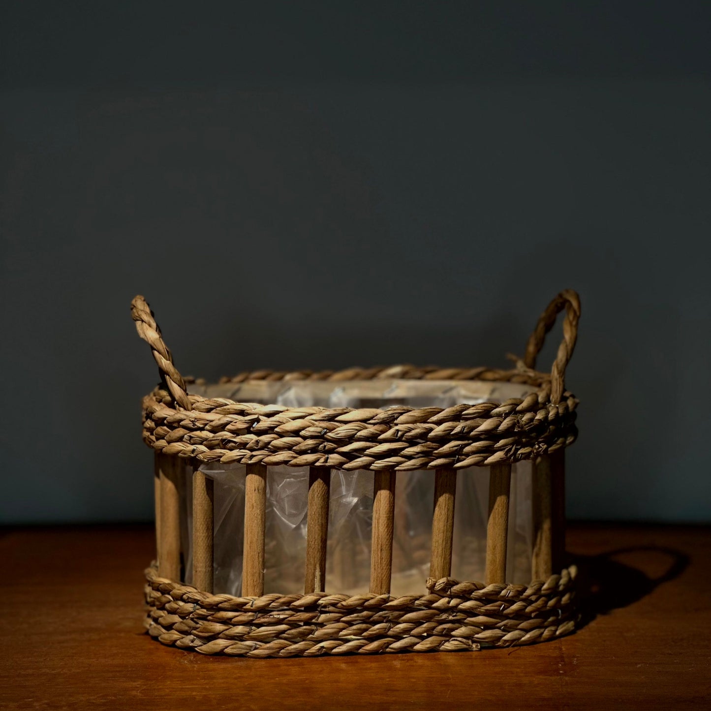 Canasto Madera Forro Interior- 2 Tamaños