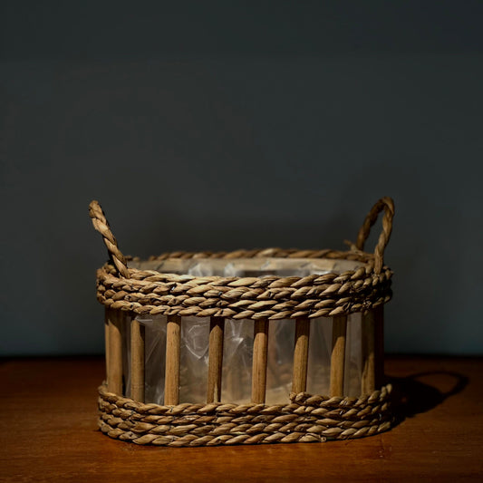 Canasto Madera Forro Interior- 2 Tamaños