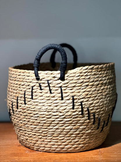 Canasto Decorativo con Asas Forradas