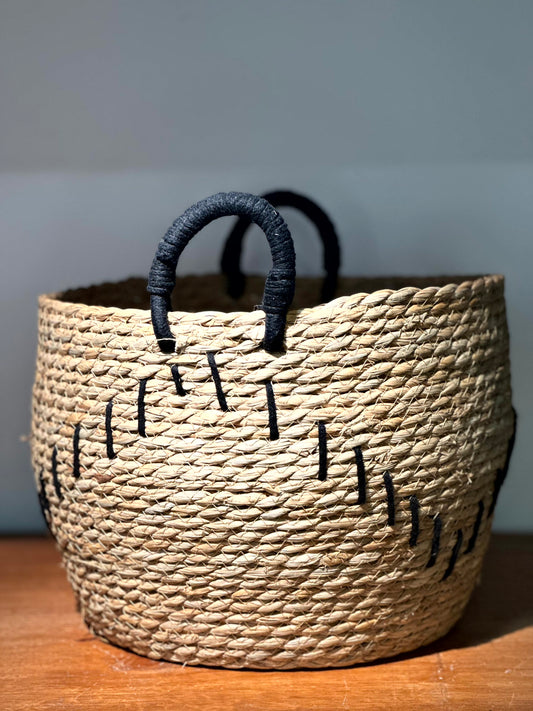 Canasto Decorativo con Asas Forradas