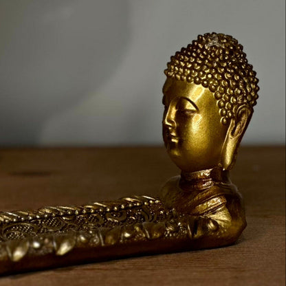 Porta Incienso Buda Dorado