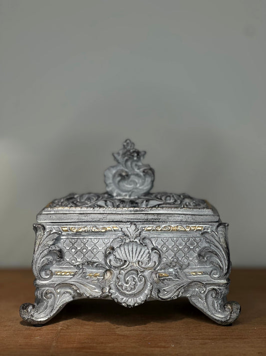 Caja Decorativa Estilo Vintage Gris