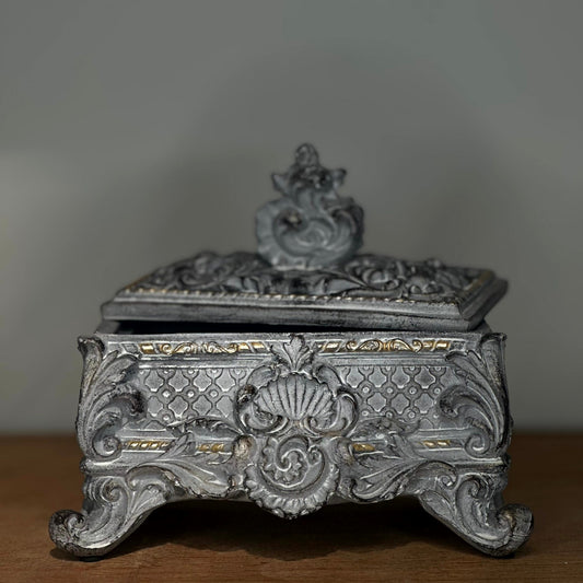 Caja Decorativa Estilo Vintage Gris