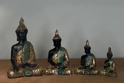 Pack Figuras Decorativas Buda Multicolor (Set de 4)