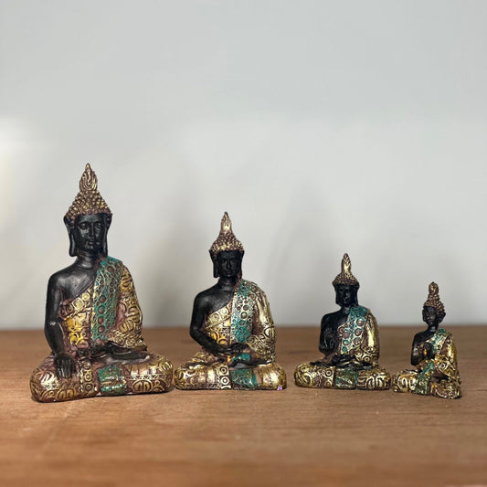 Pack Figuras Decorativas Buda Multicolor (Set de 4)