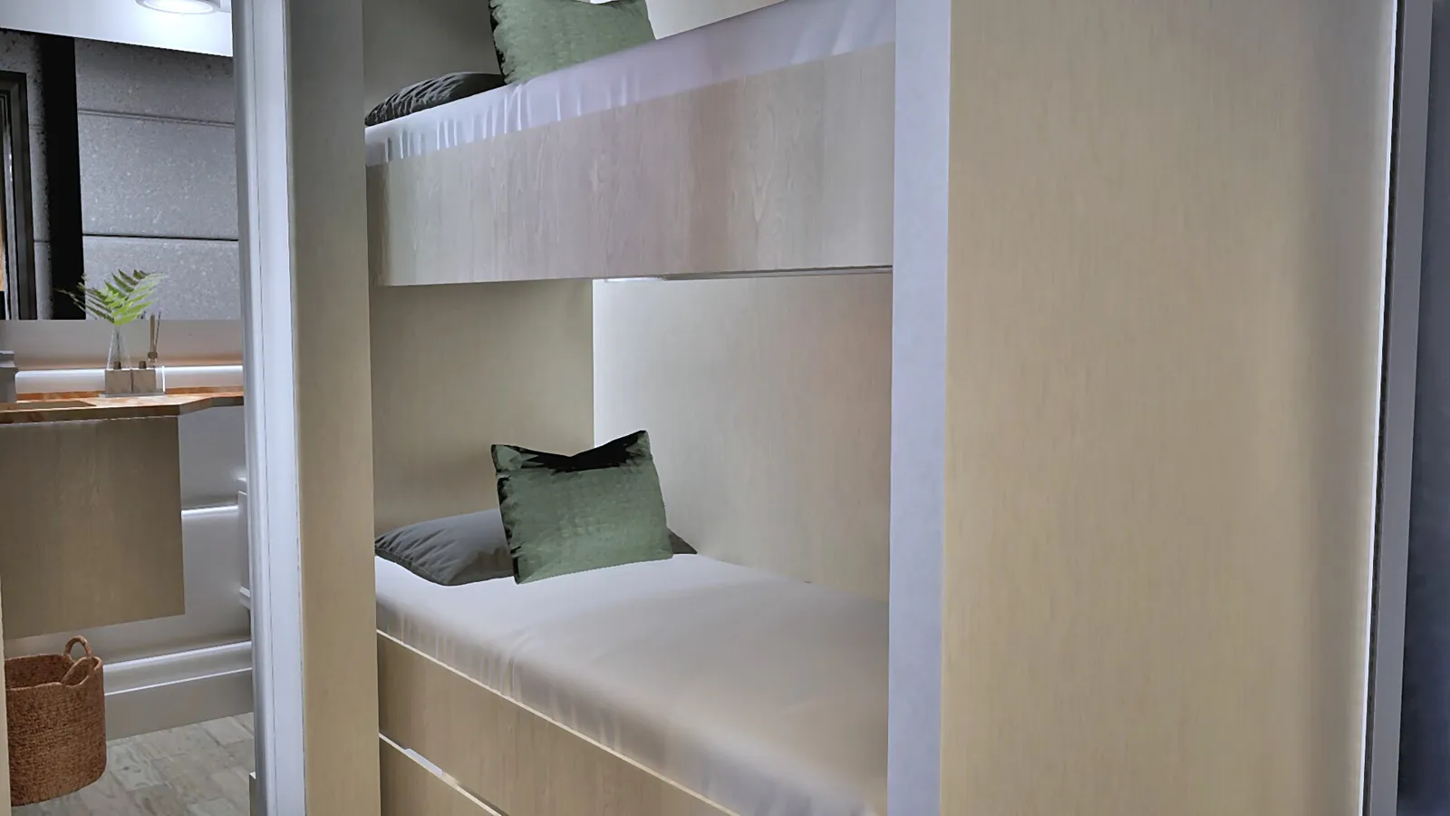 Camarote del segundo dormitorio para huéspedes
